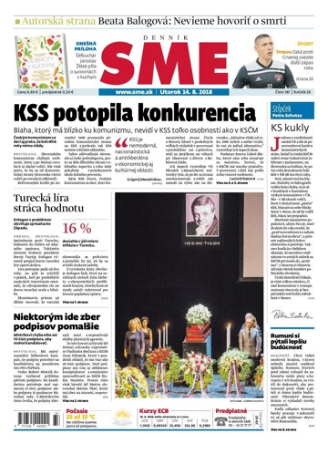 Obálka e-magazínu SME 14.8.2018