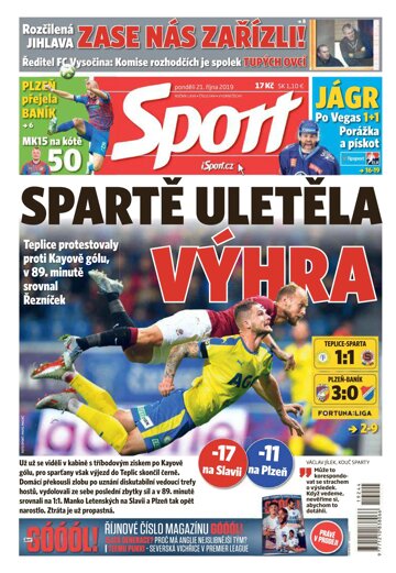 Obálka e-magazínu Sport 21.10.2019