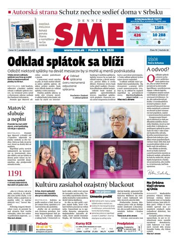 Obálka e-magazínu SME 3.4.2020