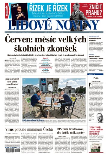 Obálka e-magazínu Lidové noviny 7.5.2020