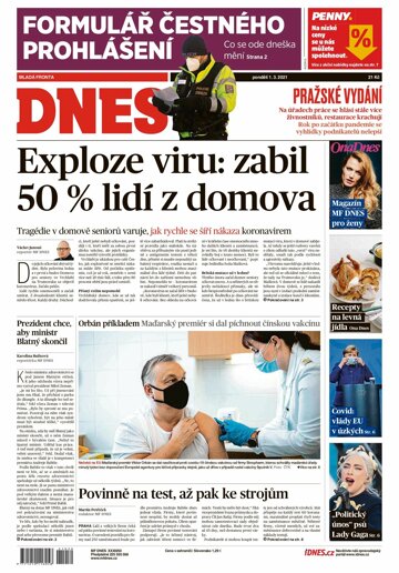 Obálka e-magazínu MF Dnes 1.3.2021