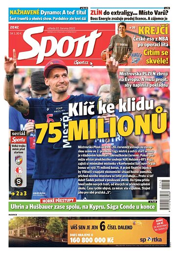 Obálka e-magazínu Sport 22.6.2022