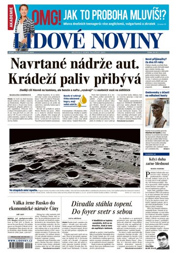 Obálka e-magazínu Lidové noviny 22.11.2022