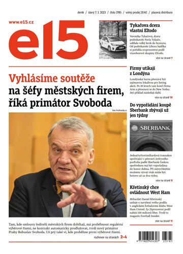 Obálka e-magazínu E15 7.3.2023