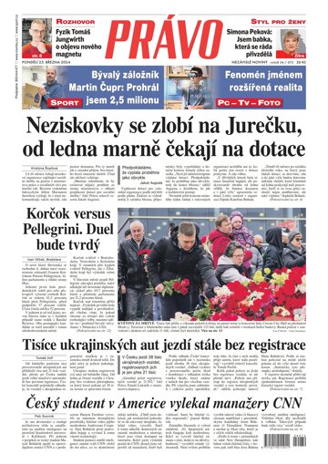 Obálka e-magazínu Deník Právo 25.3.2024