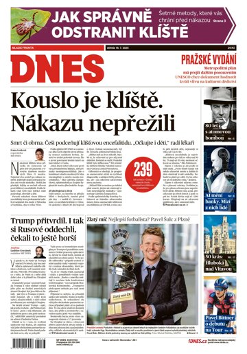 Obálka e-magazínu MF Dnes 16.7.2025