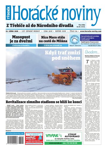 Obálka e-magazínu Horácké Noviny 4/2026