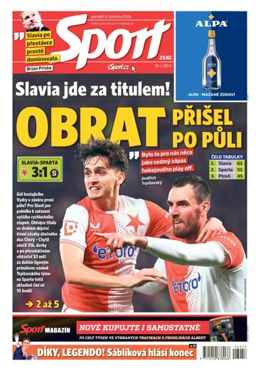 Obálka e-magazínu Sport 9.3.2026