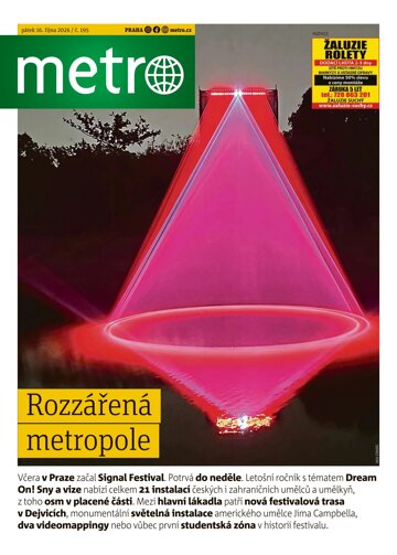 Obálka e-magazínu deník METRO 16.10.2026