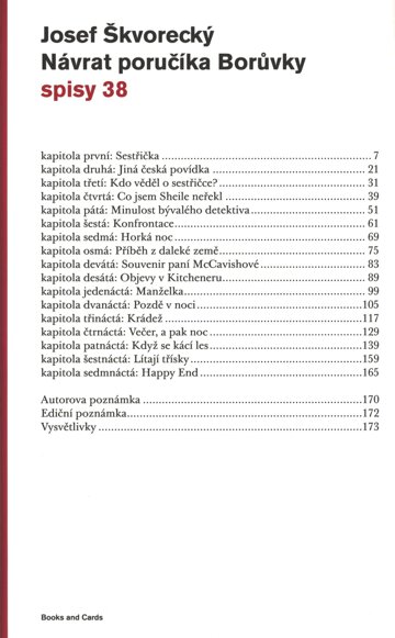 Obálka knihy Návrat poručíka Borůvky (spisy - svazek 38)