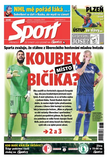 Obálka e-magazínu Sport 7.11.2015
