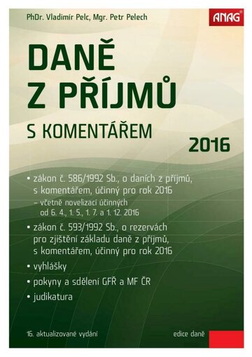 Obálka e-magazínu Daně z příjmů s komentářem 2016