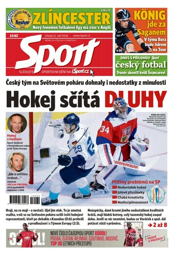 Obálka e-magazínu Sport 21.9.2016