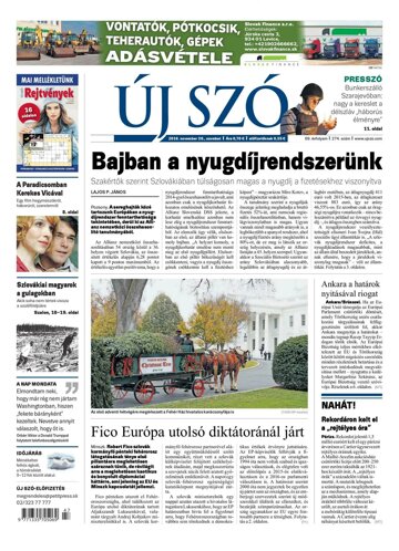 Obálka e-magazínu Új Szó 26.11.2016
