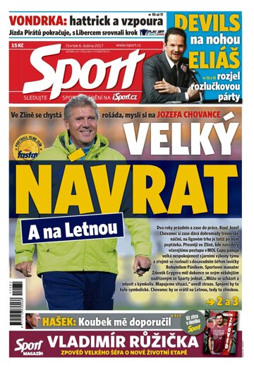 Obálka e-magazínu Sport 6.4.2017