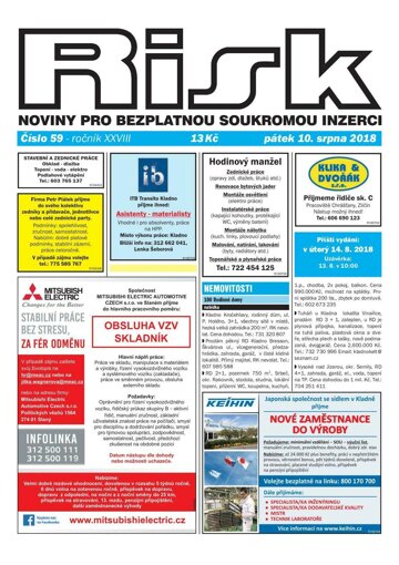 Obálka e-magazínu Risk 59/2018