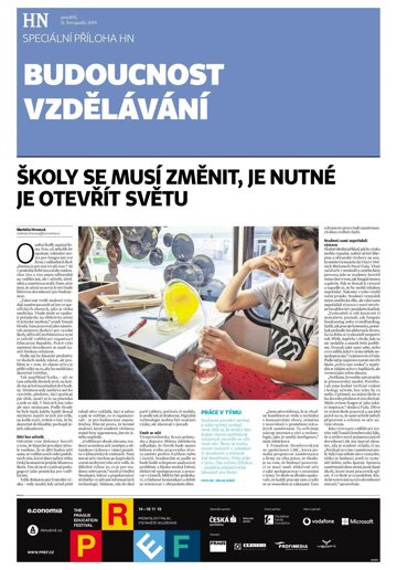 Obálka e-magazínu Hospodářské noviny - příloha 218 - 11.11.2019 příloha Budoucnost vzdělávání