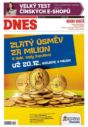 Obálka e-magazínu MF Dnes 3.12.2019