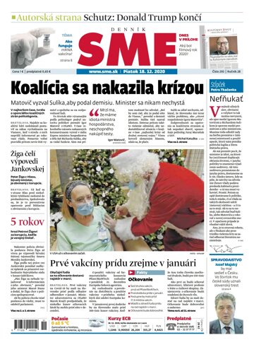 Obálka e-magazínu SME 18-12-2020