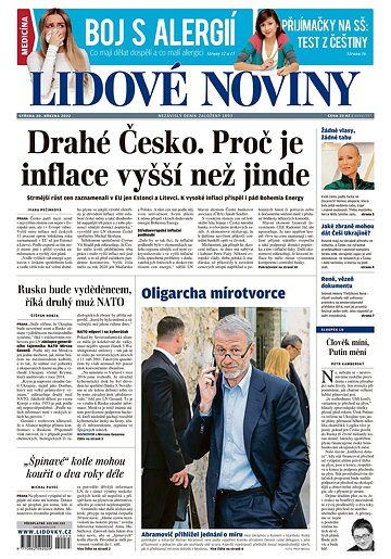 Obálka e-magazínu Lidové noviny 30.3.2022