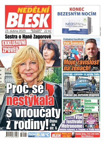 Obálka e-magazínu Nedělní Blesk 23.4.2023