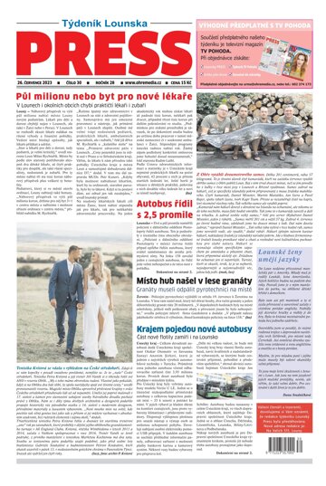 Obálka e-magazínu Lounský press 30/23