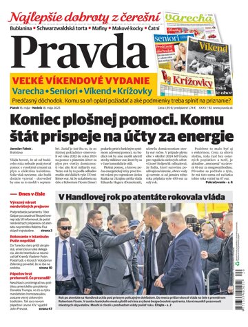 Obálka e-magazínu Pravda 16. 5. 2025