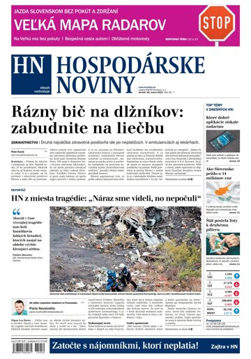 Obálka e-magazínu Hospodárske noviny 26.03.2015