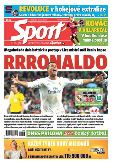 Obálka e-magazínu Sport 13.4.2016