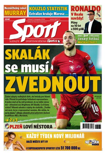 Obálka e-magazínu Sport 9.11.2016