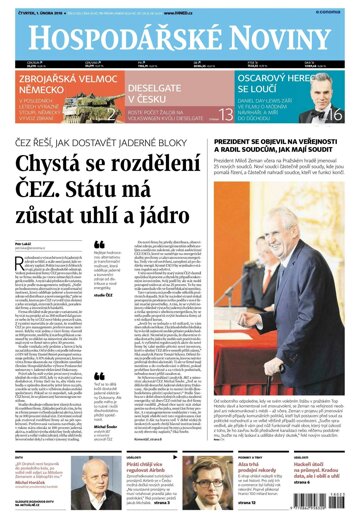 Obálka e-magazínu Hospodářské noviny 023 - 1.2.2018