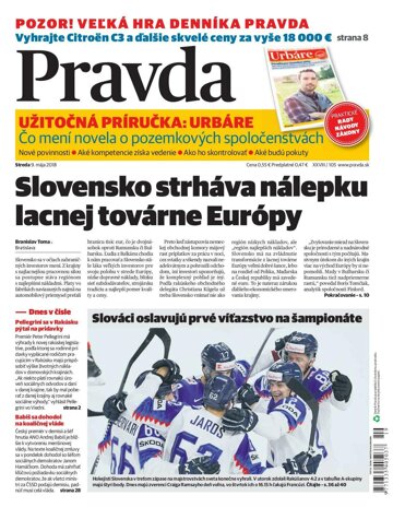 Obálka e-magazínu Pravda 9. 5. 2018