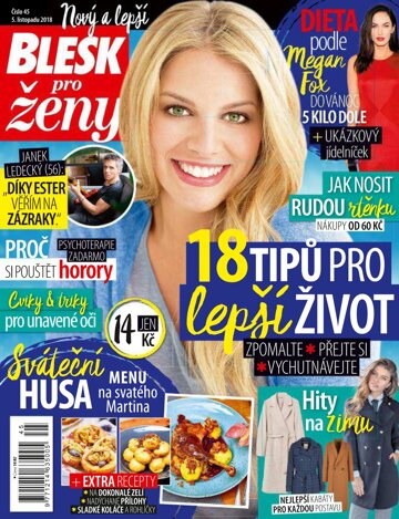 Obálka e-magazínu Blesk pro ženy 5.11.2018