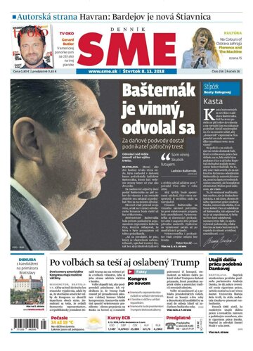 Obálka e-magazínu SME 8.11.2018