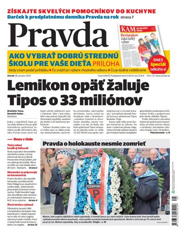 Obálka e-magazínu Pravda 28. 1. 2020