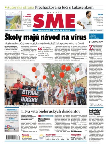 Obálka e-magazínu SME 19.8.2020