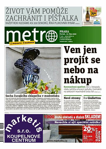 Obálka e-magazínu deník METRO 22.10.2020