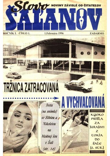Obálka e-magazínu Slovo Šaľanov 1/1996