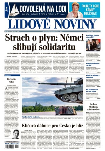 Obálka e-magazínu Lidové noviny 12.7.2022