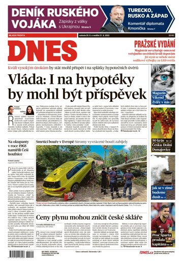 Obálka e-magazínu MF Dnes 20.8.2022