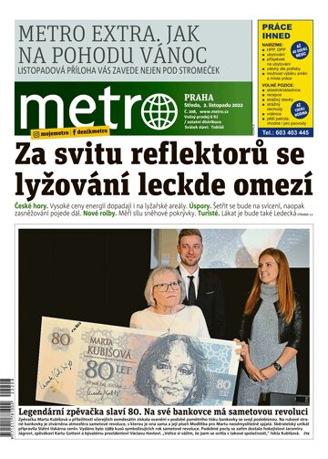 Obálka e-magazínu deník METRO 2.11.2022