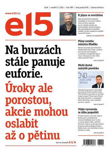 Obálka e-magazínu E15 13.3.2023