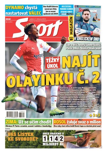 Obálka e-magazínu Sport 17.3.2023