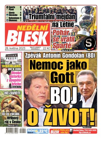 Obálka e-magazínu Nedělní Blesk 28.5.2023