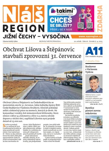 Obálka e-magazínu Náš Region - Jižní Čechy 16/2025