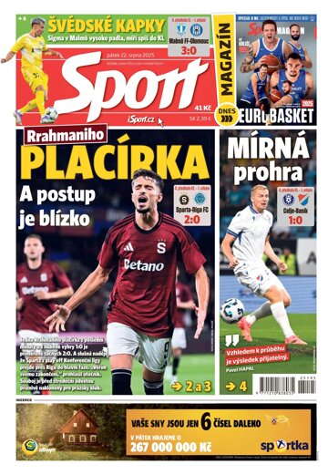 Obálka e-magazínu Sport 22.8.2025