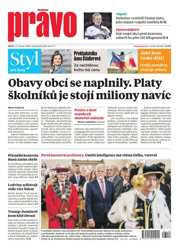 Obálka e-magazínu Deník Právo 2.6.2026