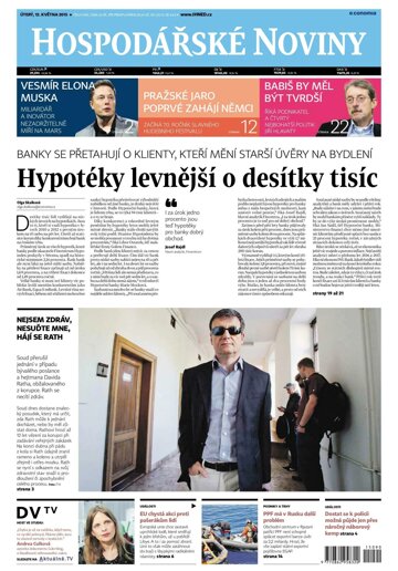 Obálka e-magazínu Hospodářské noviny 090 - 12.5.2015