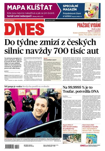 Obálka e-magazínu MF Dnes 25.6.2015