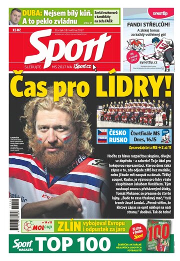 Obálka e-magazínu Sport 18.5.2017